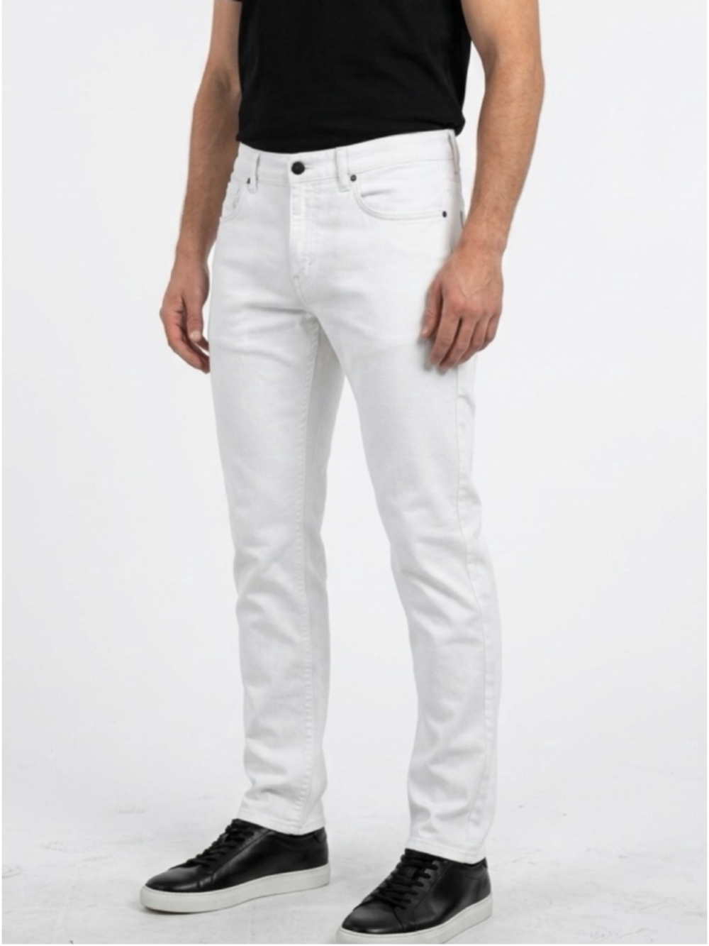 Zara Man White Slim Fit Jeans Denim Pants Classic Minimalist Five-Pocket 1961